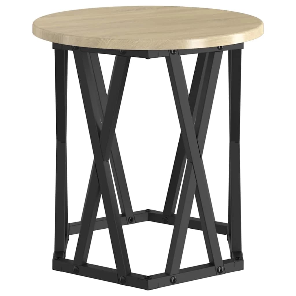 Stranska miza 2 kos Sonoma hrast 50 x 50 x 40 cm - slika 7