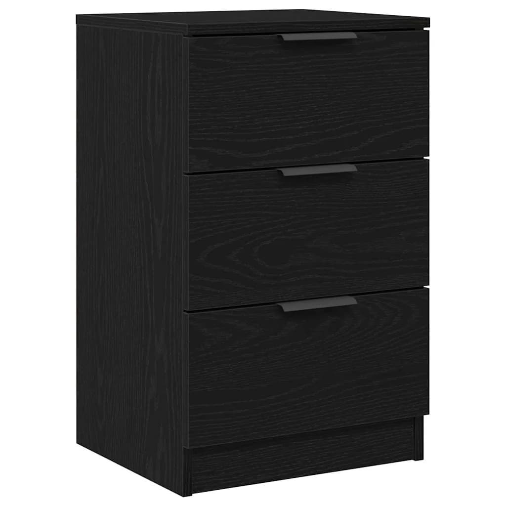 Nočna omarica 2 kos Črna Orehovina 40 x 65 x 65 cm - slika 6