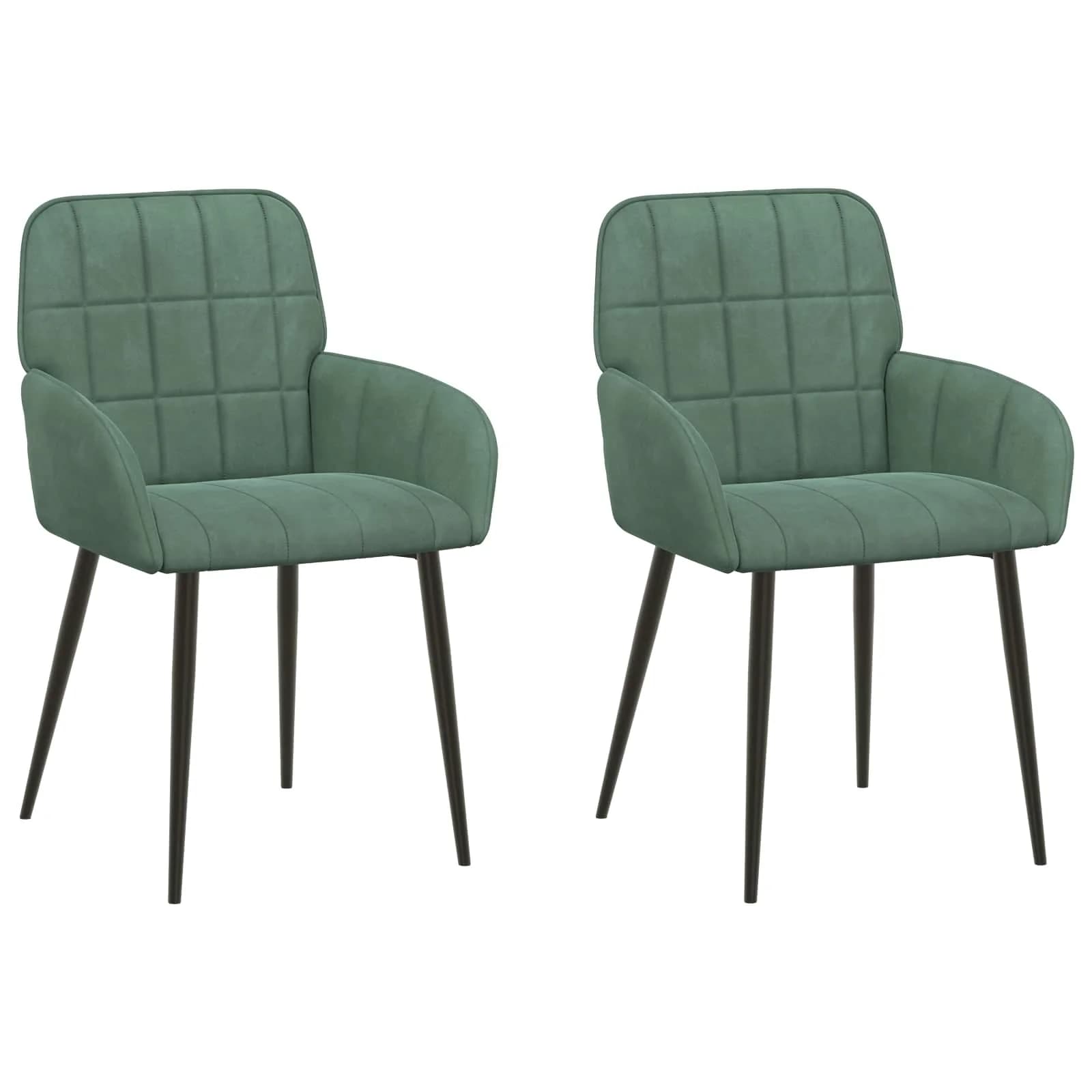 Jedilni stoli 2 kos Žamet Morsko zelena 57 x 50 x 85 cm - slika 2