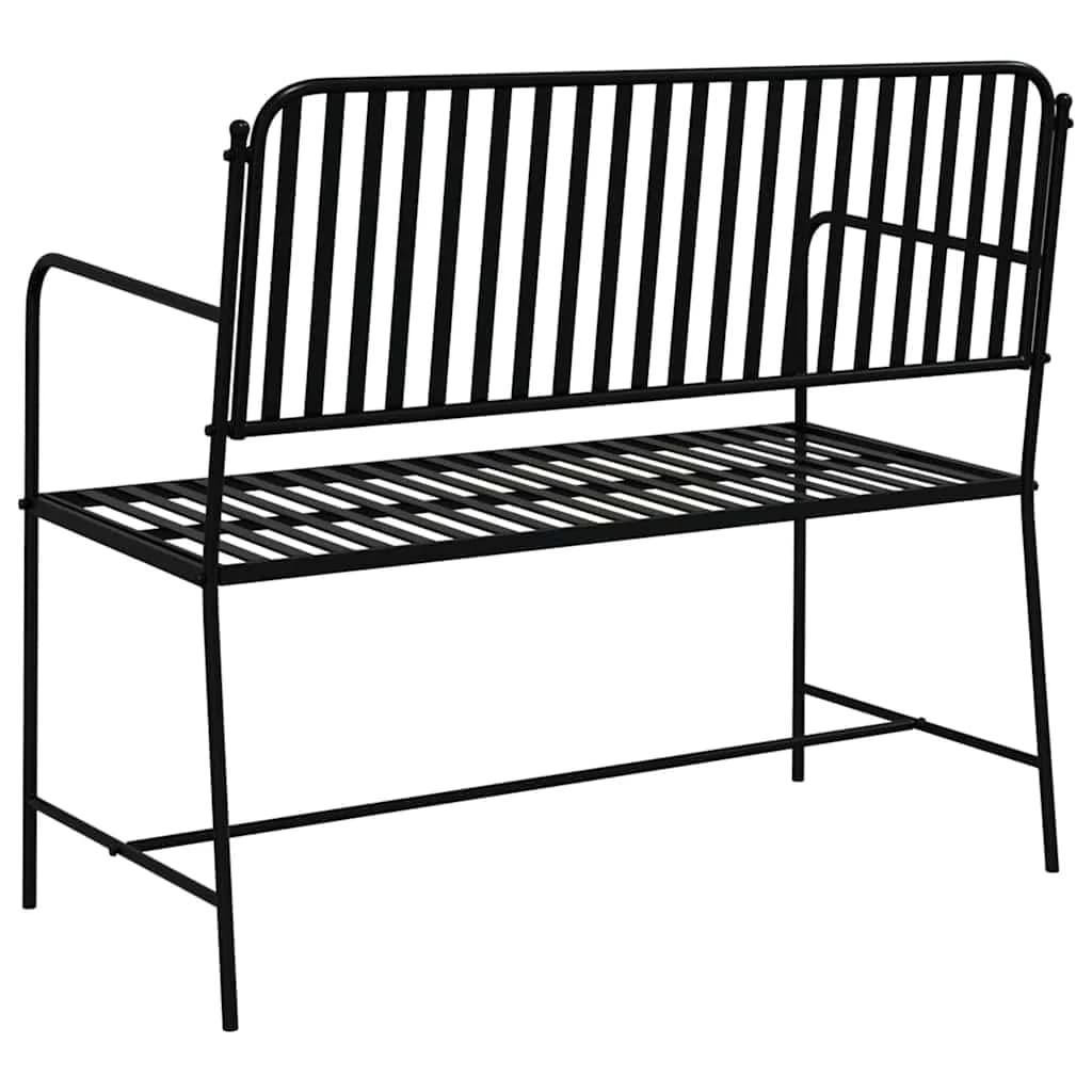 Vrtna klop Črna 103,5 x 51,5 x 90 cm Jeklo - slika 6