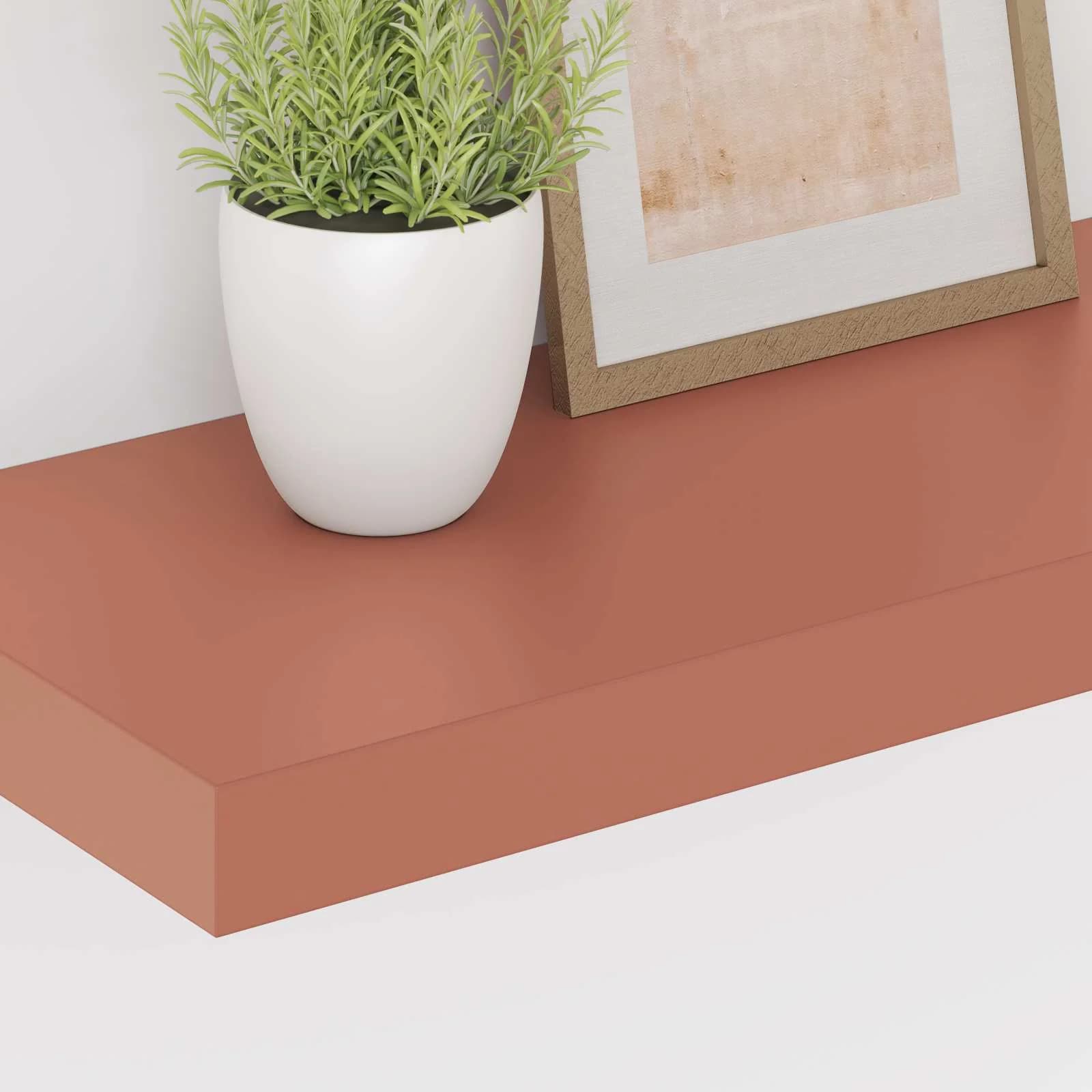 Stenska polica Montaža za steno 4 kos Rdeča 50 x 23,5 x 3,8 cm - slika 5