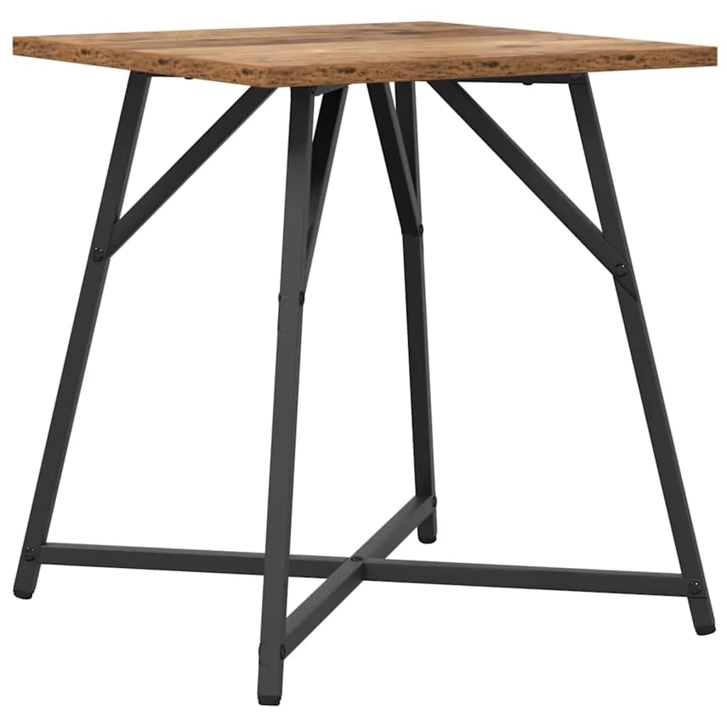 Komplet stranskih mizic 2 kos Staro les in črna 50 x 50 x 50 cm - slika 6