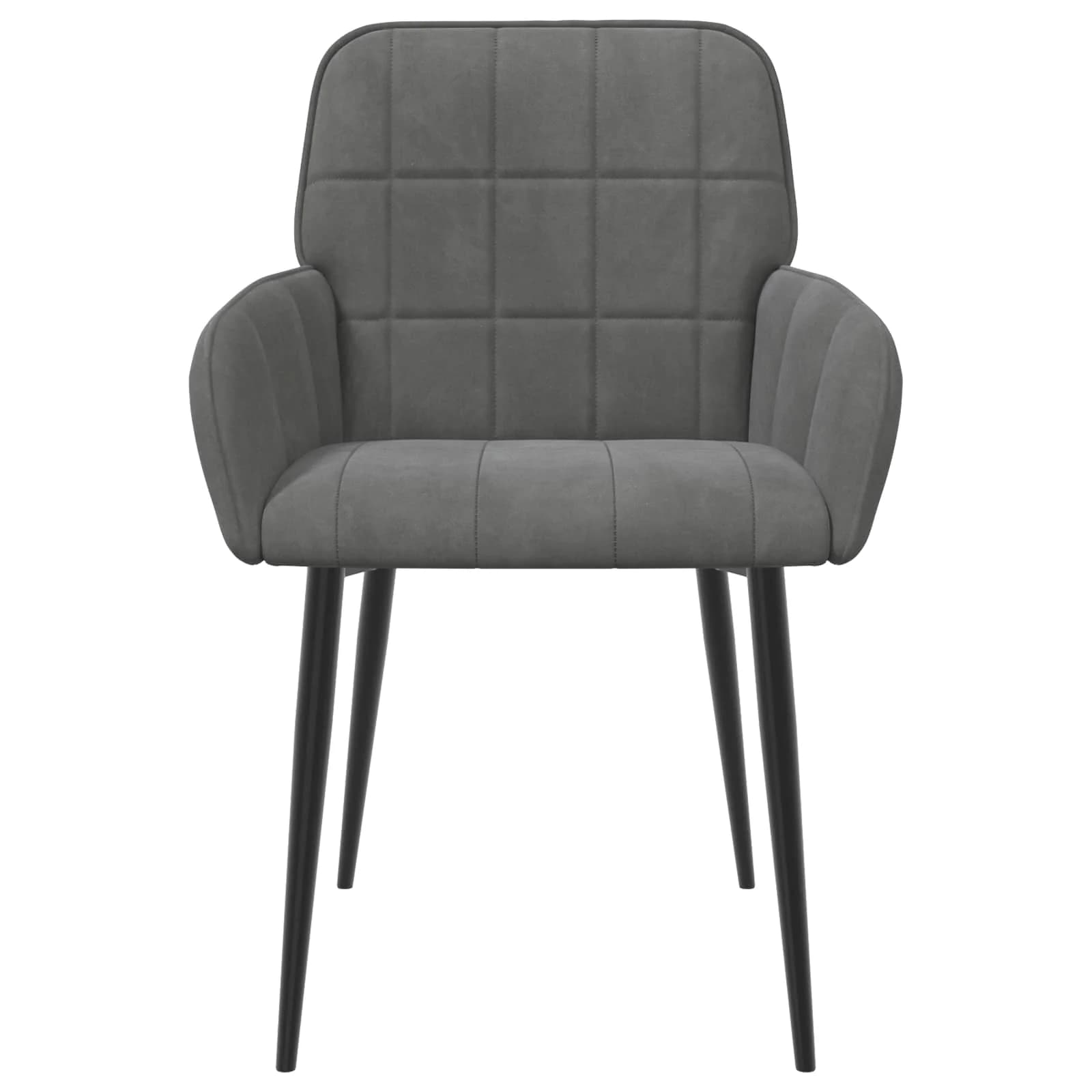 Jedilni stoli 6 kos Žamet Temno siva 57 x 50 x 85 cm - slika 4