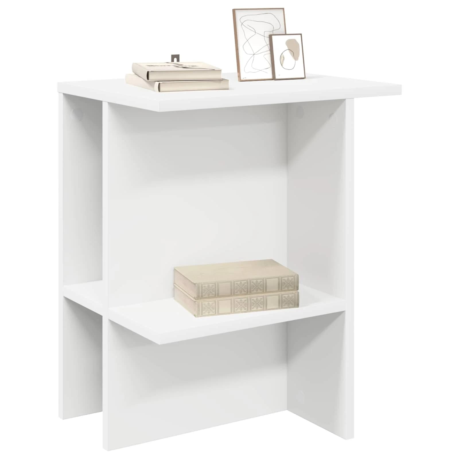 Klubska miza 2 kos Bela 40 x 30 x 49 cm Inženirski les - slika 3