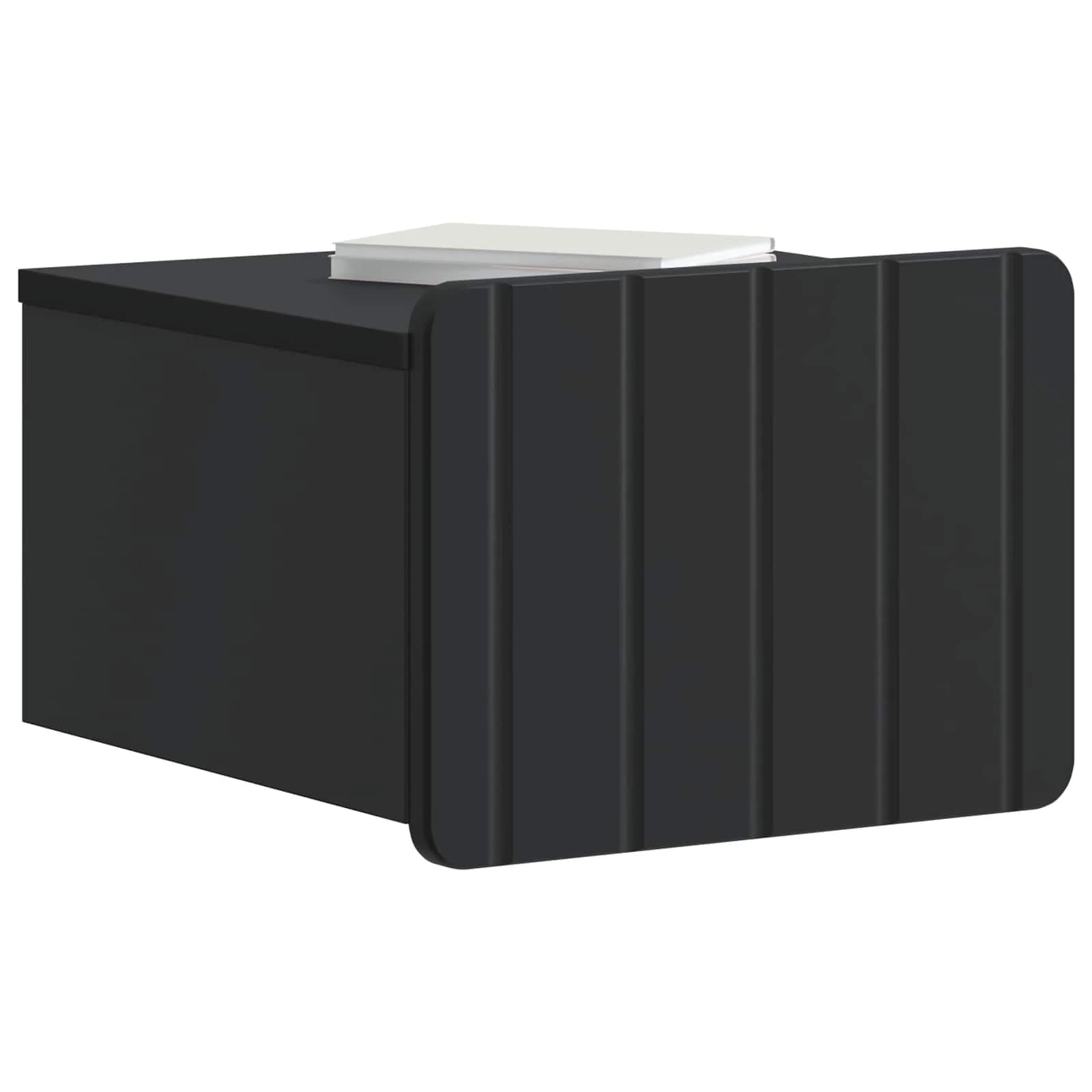 Stenski nočni omarici 2 kos Črna 33 x 34,5 x 24 cm - slika 3