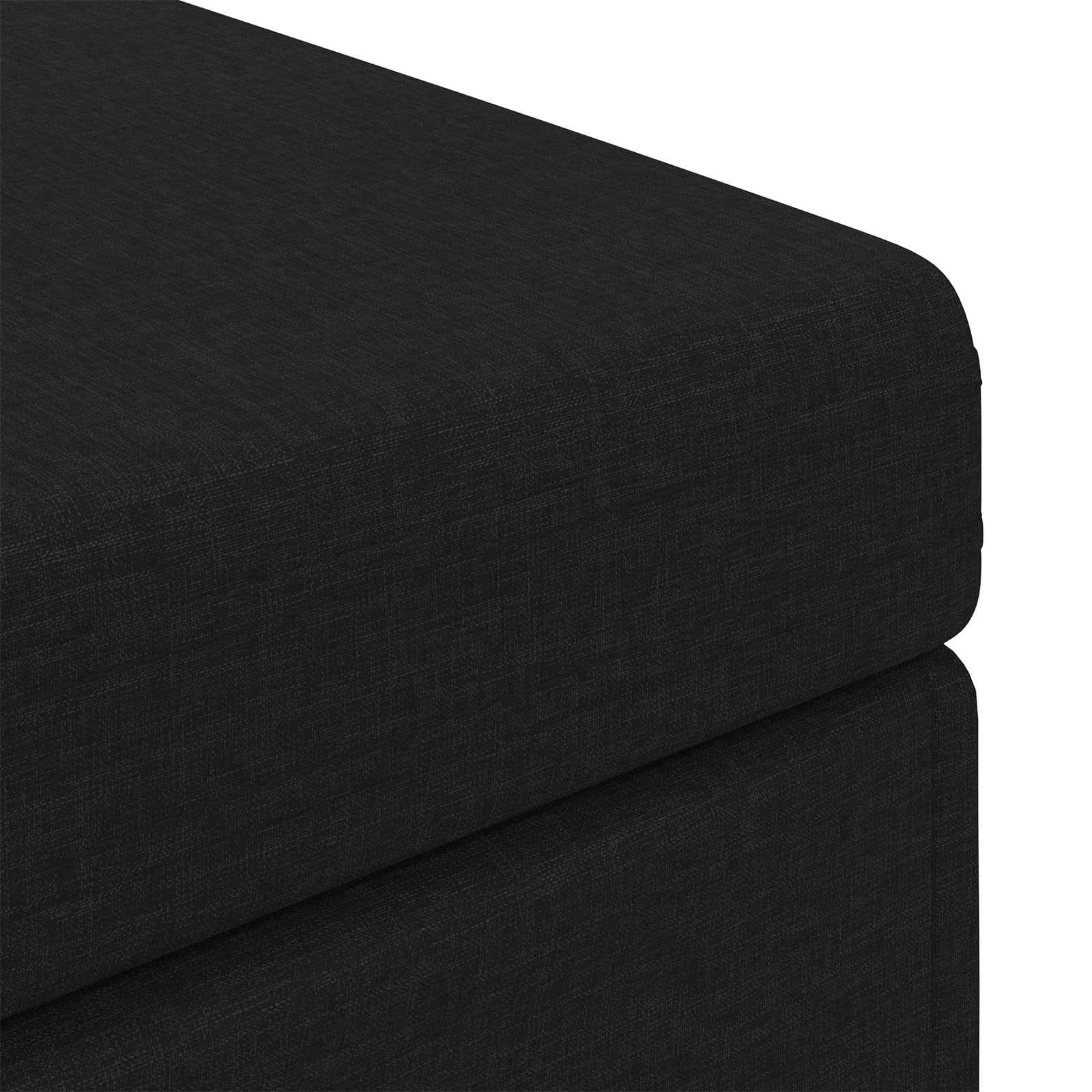 Stolica Črna 101 x 41 x 40 cm Tkanina in obdelano les - slika 6
