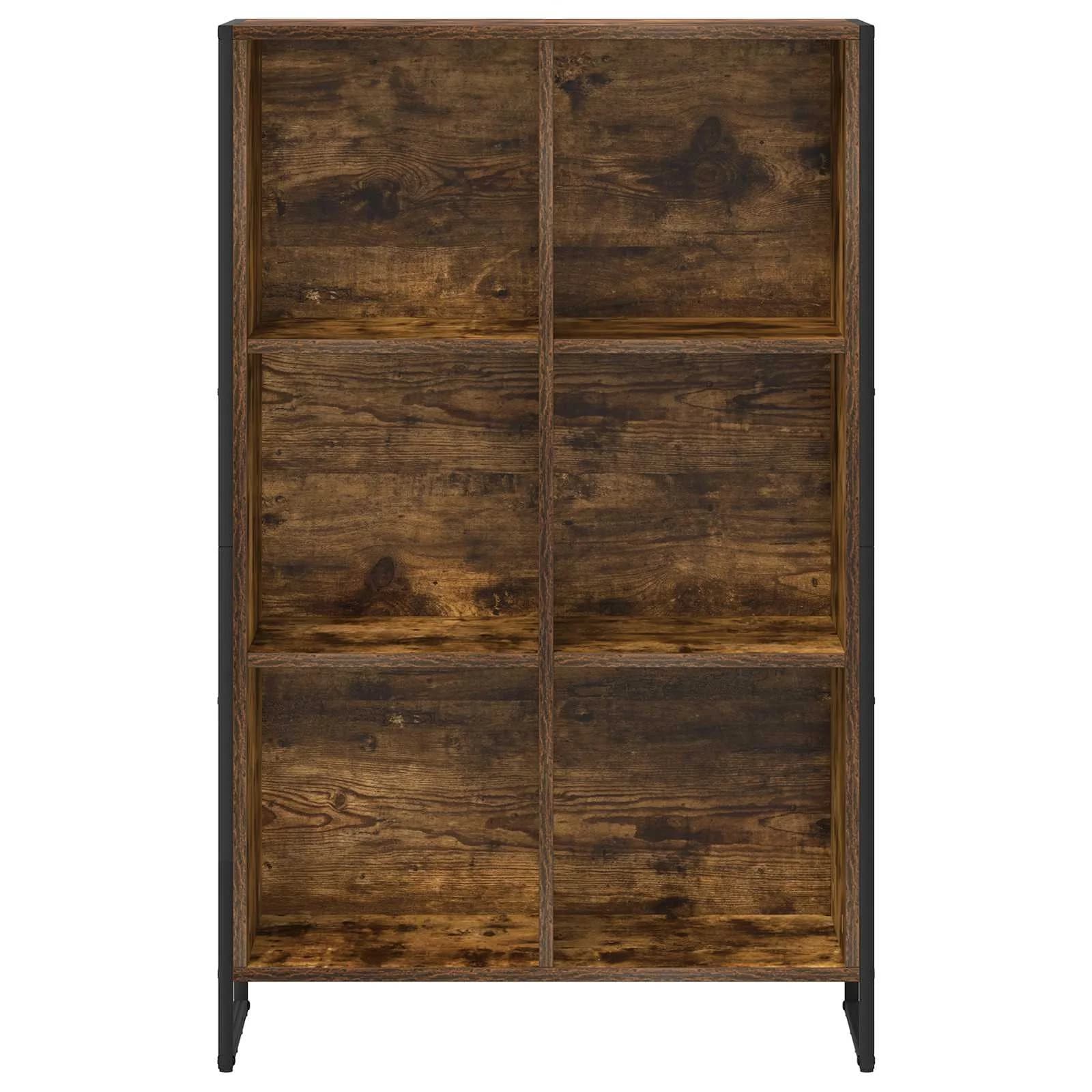 Knjigovni omar 99,5 x 30 x 108,5 cm Inženirski les Dimni hrast - slika 5