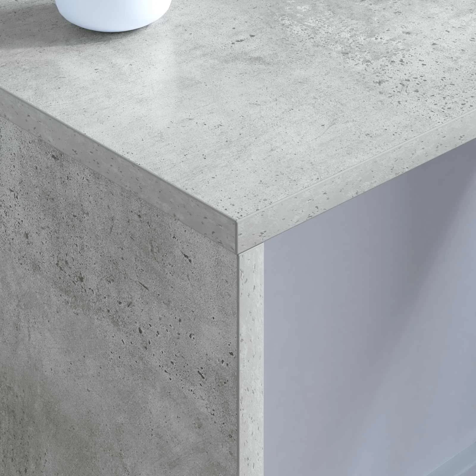 Stenska miza Betonsko siva Inženirski les 80 x 45 x 30 cm - slika 4