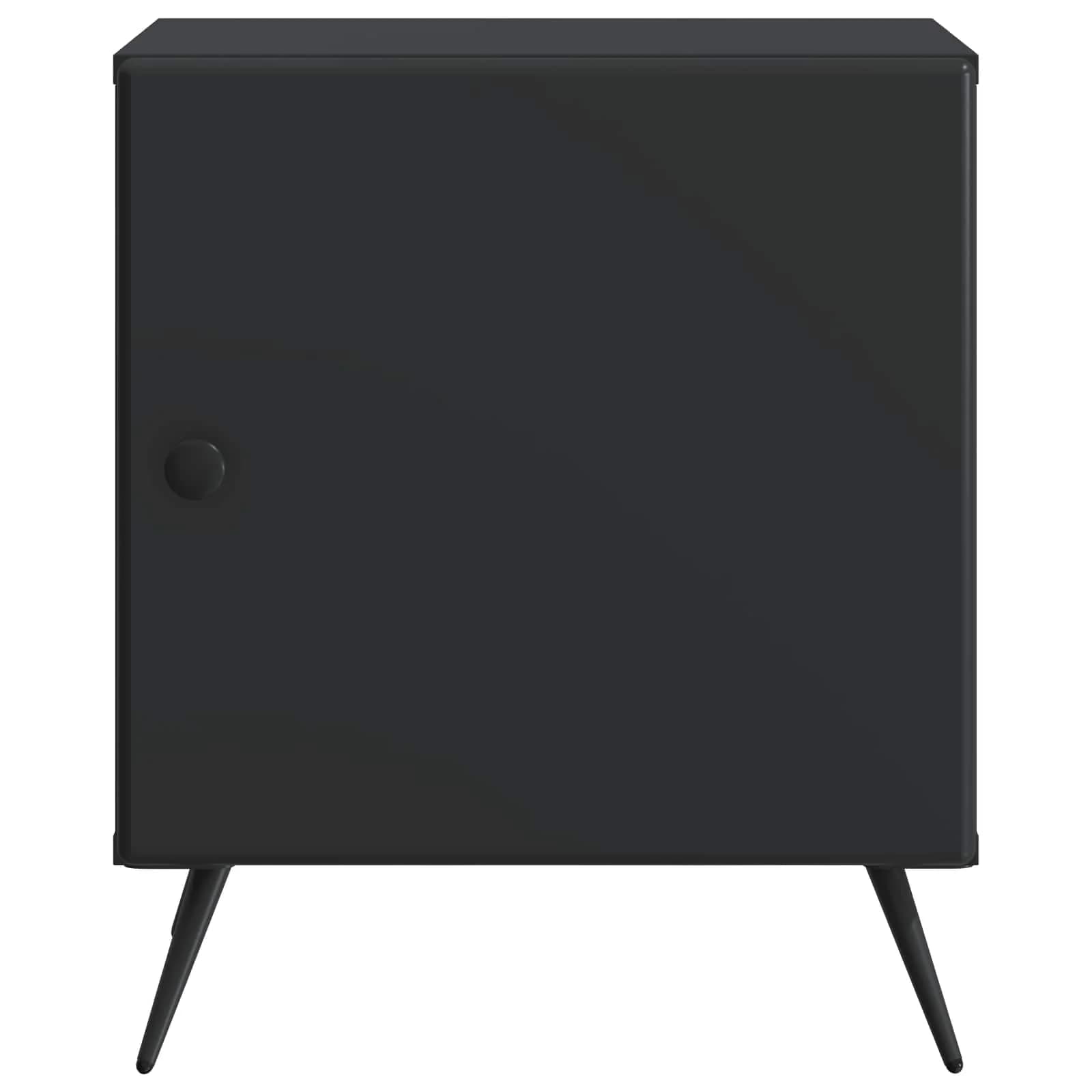 Nočna omarica 2 kos Črna 43 x 34,5 x 50 cm Inženirski les - slika 7