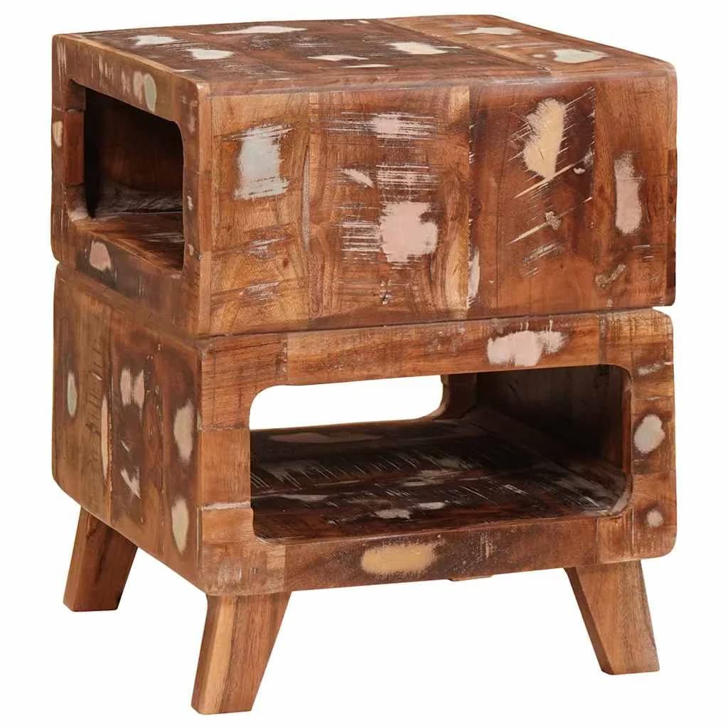 Stranska miza Rjava 40 x 40 x 49 cm Trdna obnovljena les