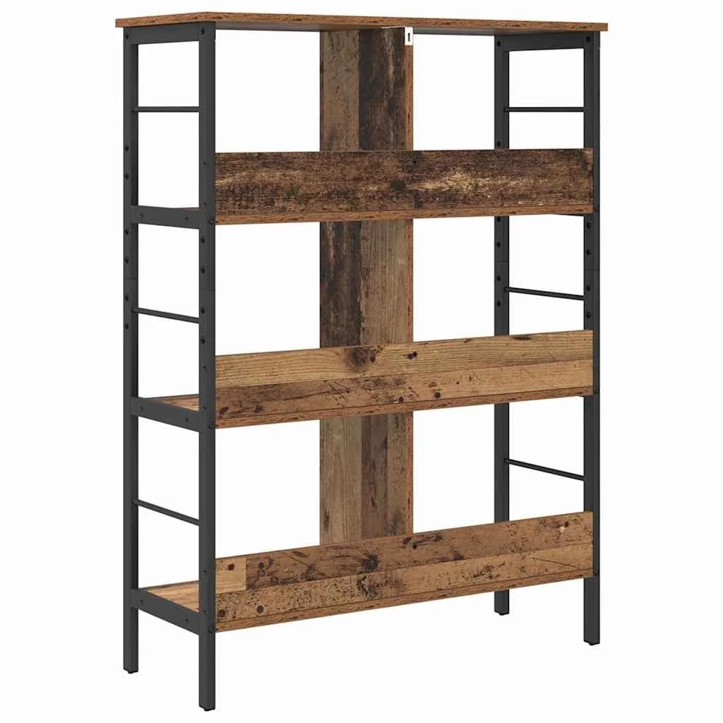 Knjižna polica 6 nivojev 82 x 32 x 112 cm Inženirski les - slika 7
