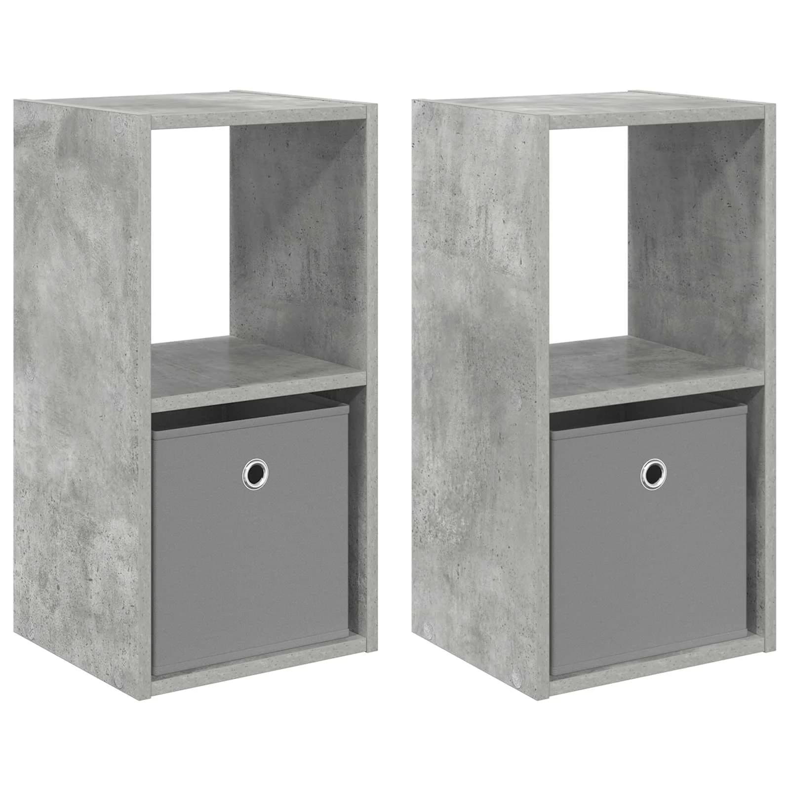 Nočna omarica 2 kos Betonsko siva 30,5 x 27 x 59,5 cm - slika 2