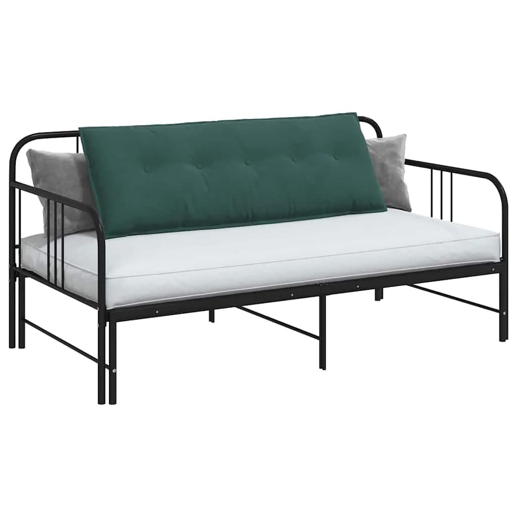 Poglavni vzglavnik Temno zelena 140 x 50 cm Žametna tkanina - slika 3