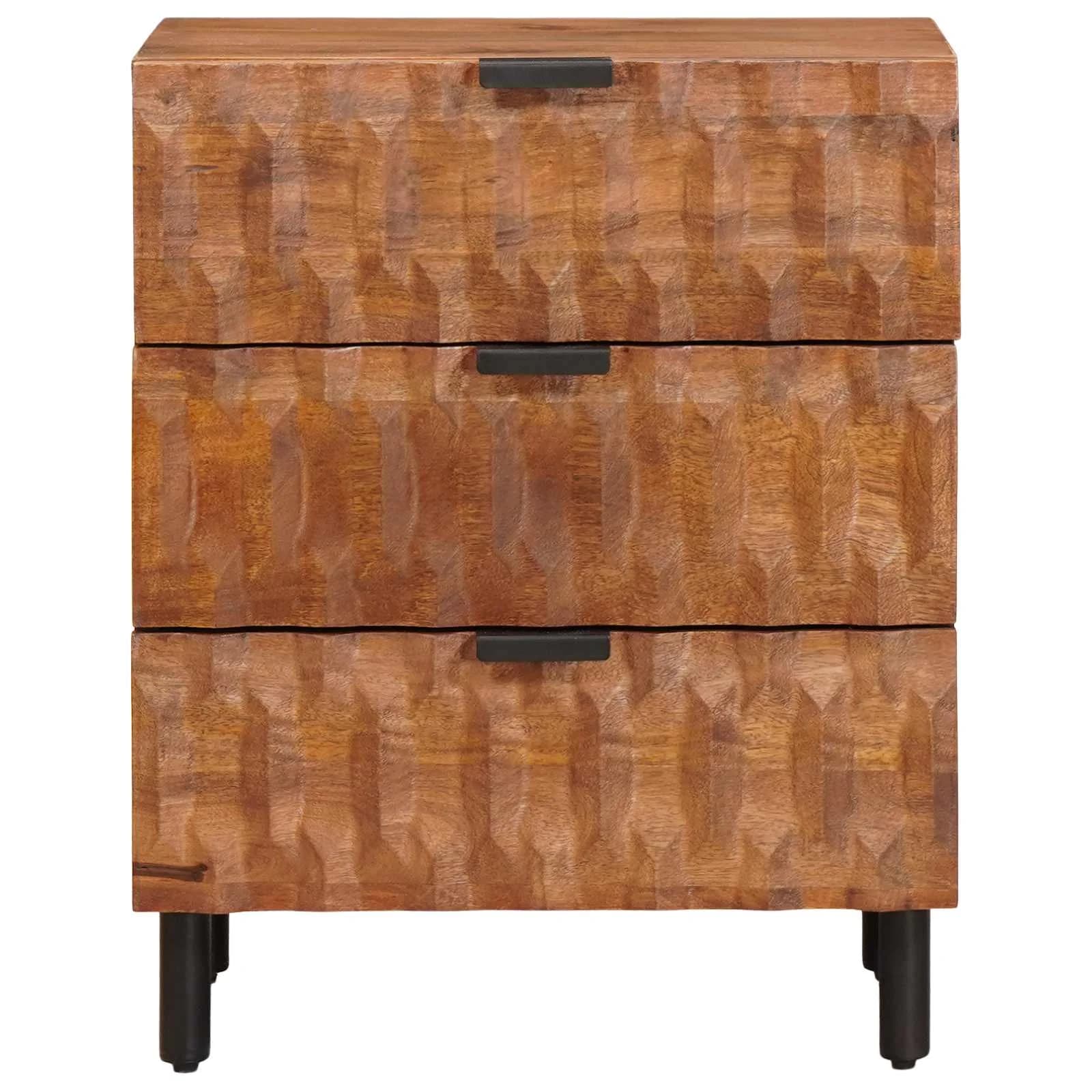 Nočna omarica Rjava 50 x 33 x 62 cm Masiven les manga - slika 3