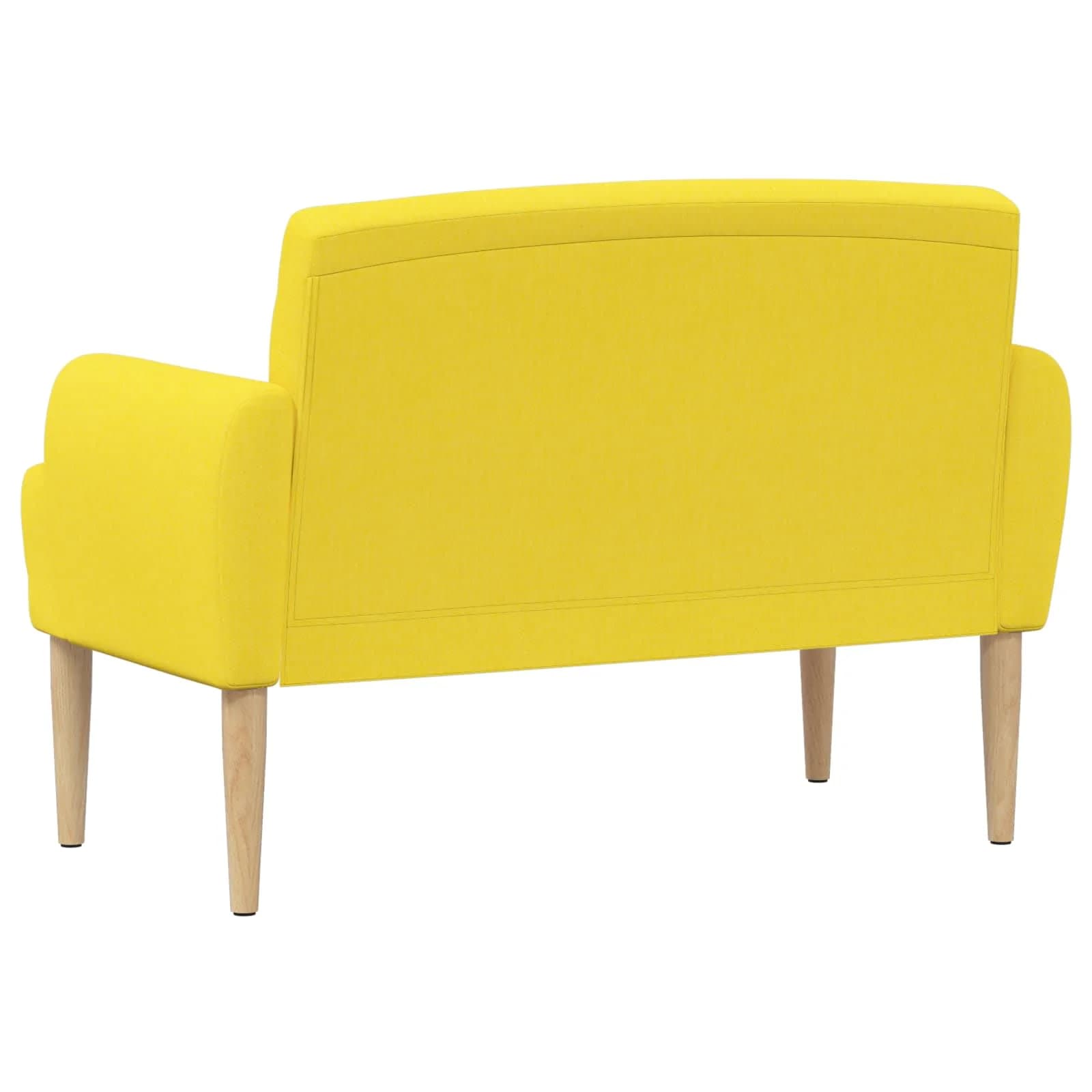 Dvojnica s gumbi Svetlo Rumena 116 x 67 x 80 cm Blago - slika 5