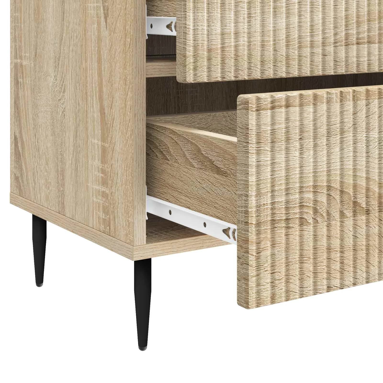 Nočna omarica Sonoma hrast 62 x 34,5 x 47,5 cm Inženirski les - slika 9