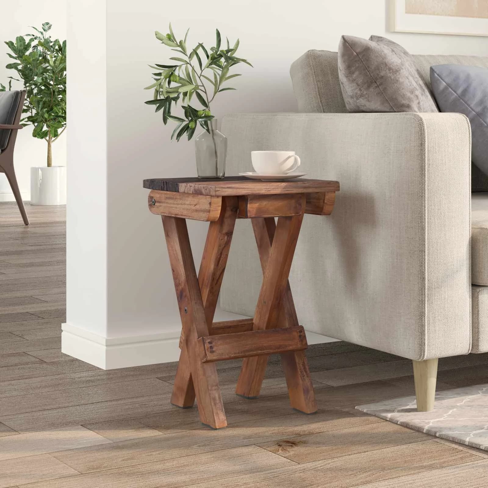 Stolica Naravna 30 x 30 x 48 cm Trden predelan les - slika 3