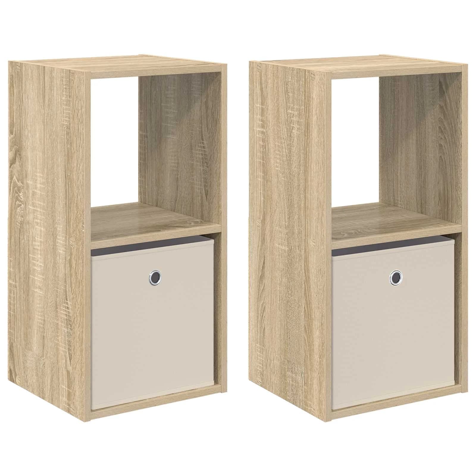 Nočna omarica 2 kos Sonoma hrast 35 x 32 x 68,5 cm - slika 2