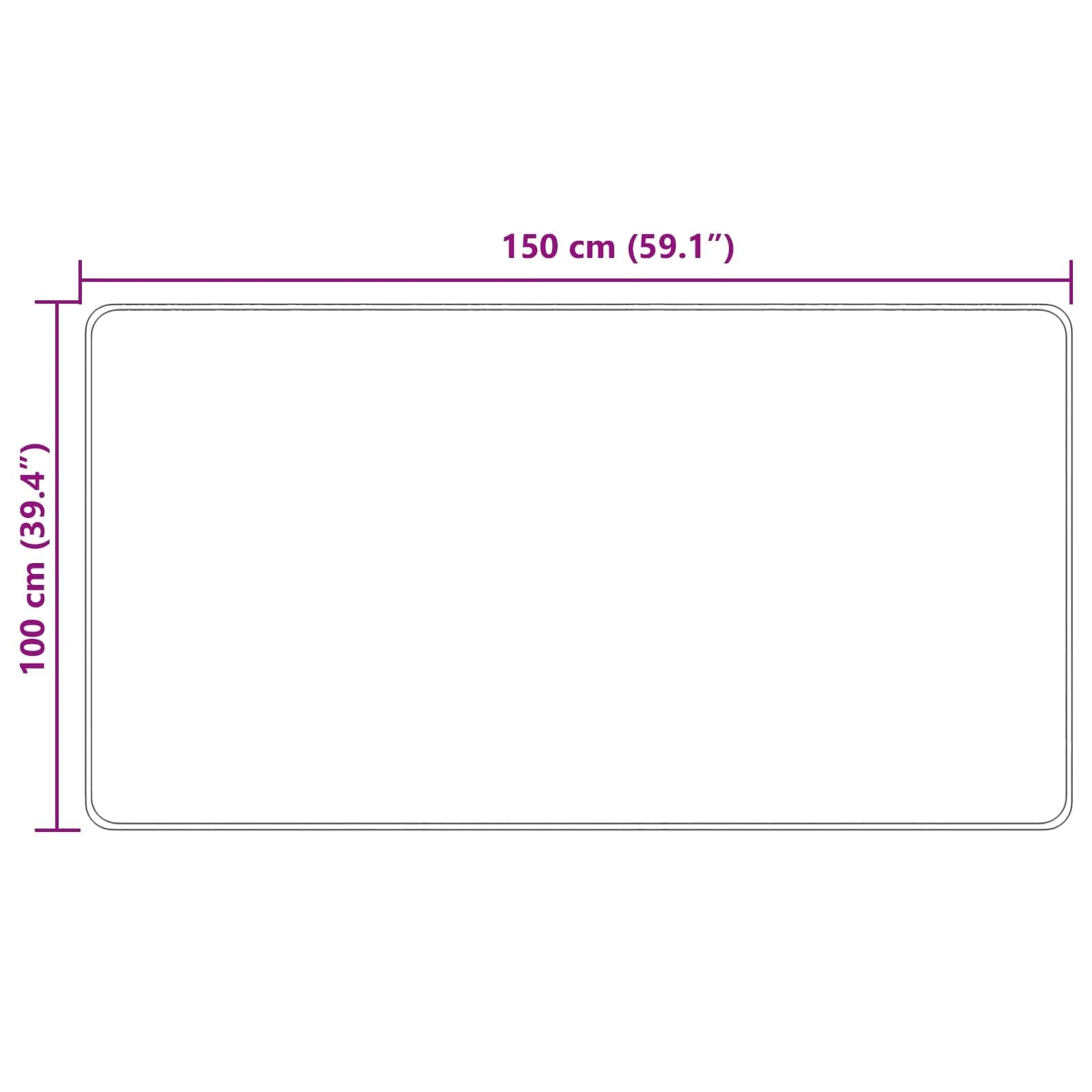 Preproga runner MARSA krema 100 x 150 cm Poliester in PVC - slika 7