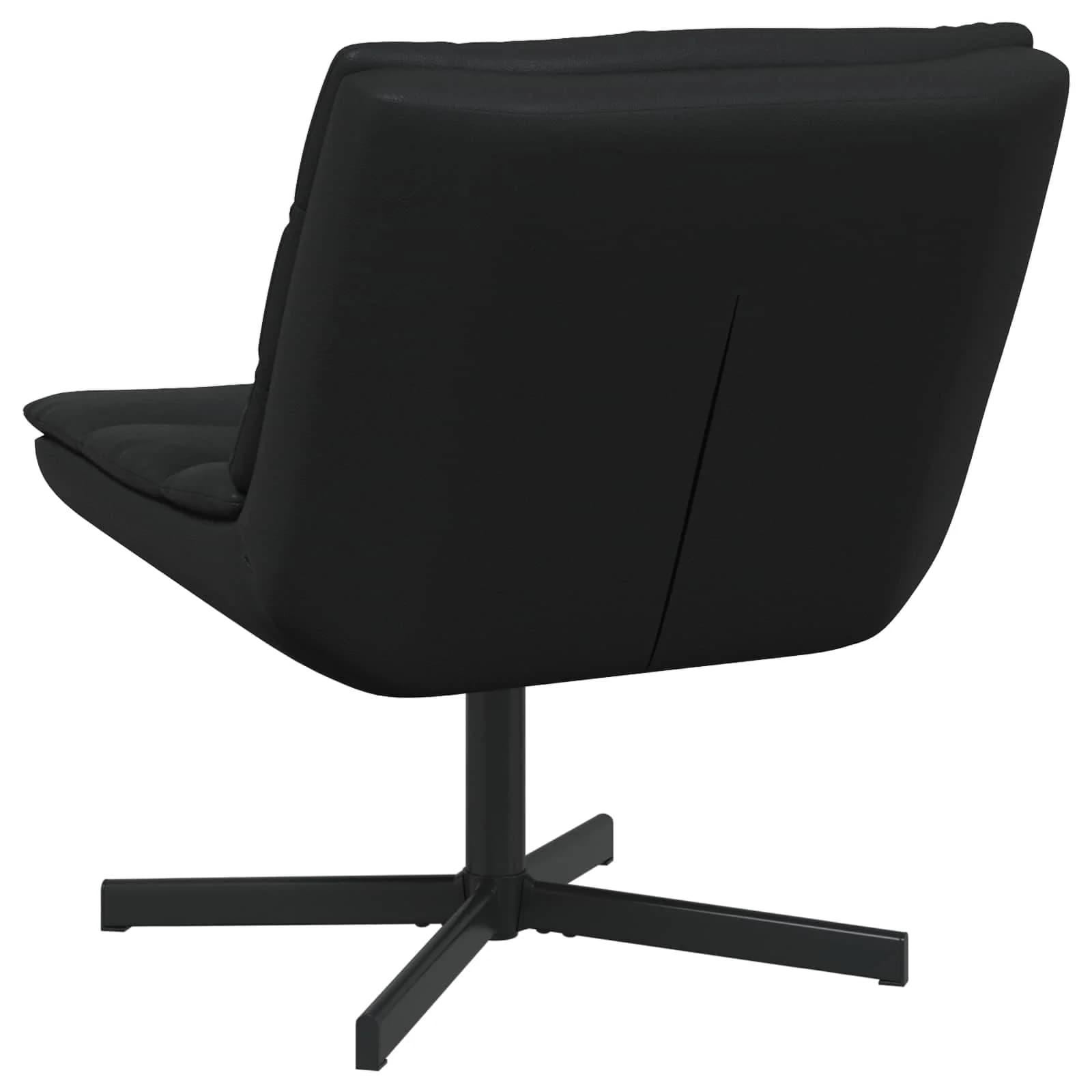 Vrtljiv stol Črna 63 x 75 x 76 cm Svetleč PU - slika 4