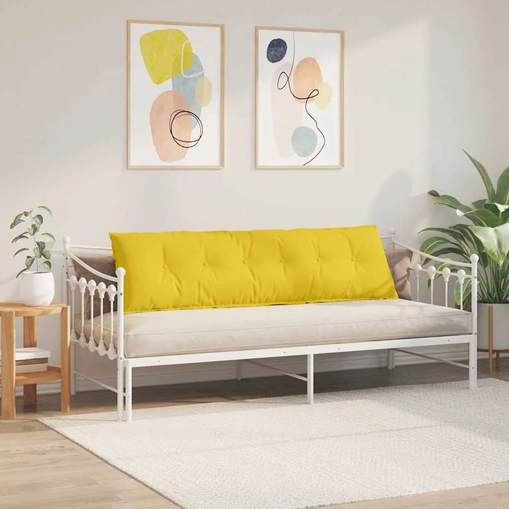 Poglavni vzglavnik Svetlo rumena 180 x 19 x 50 cm blago - slika 4