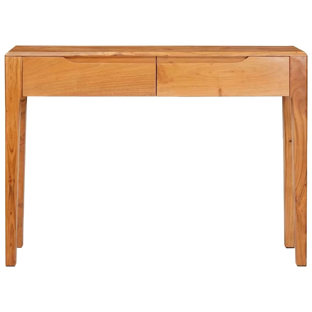 Konzolna miza Rjava 110 x 30 x 80 cm Masiven les akacije - slika 5