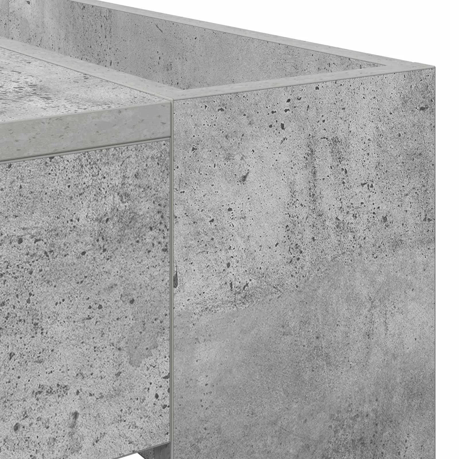 Klubska miza Betonsko siva 110 x 50 x 41 cm Inženirski les - slika 8