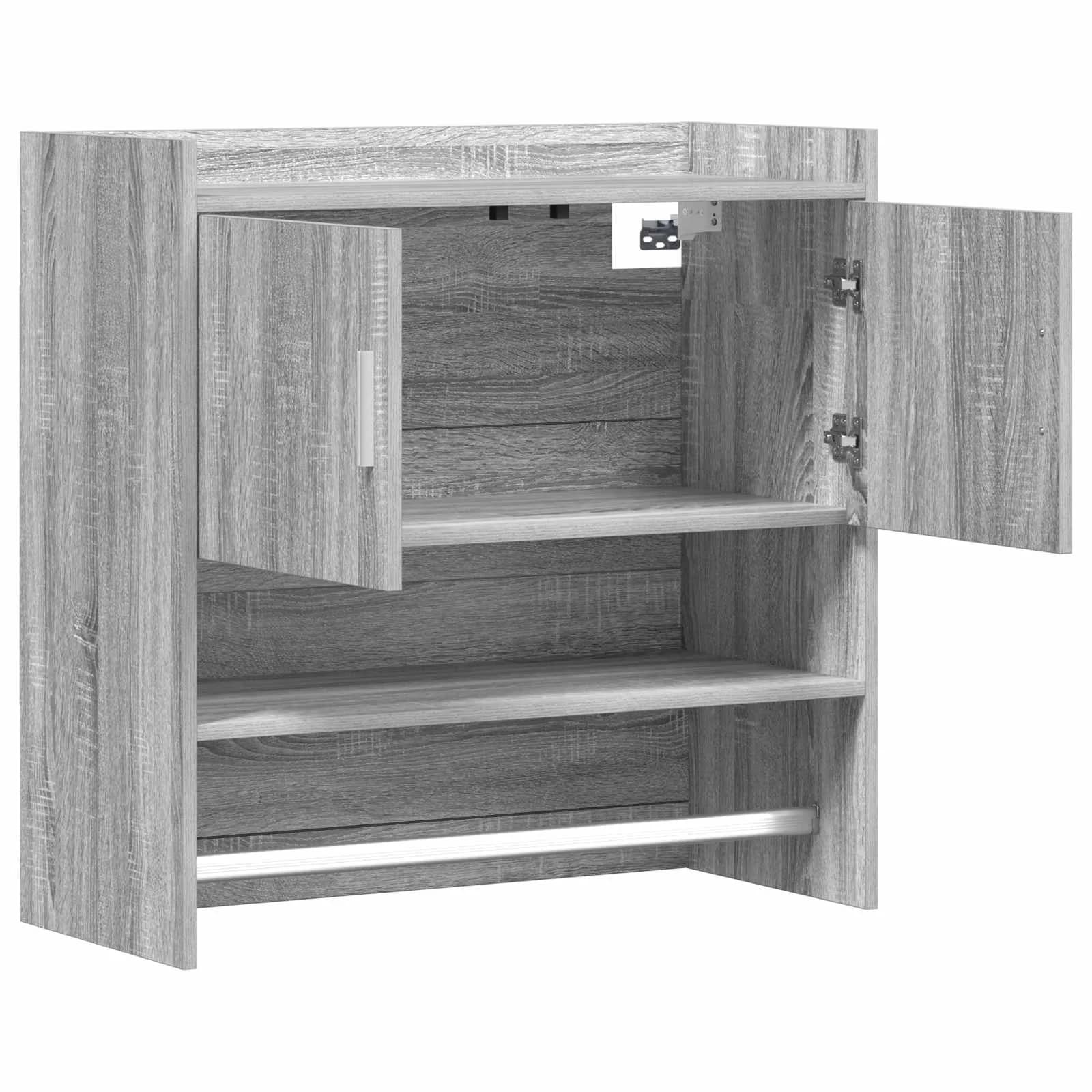 Stenska polica Montaža za steno Siva Sonoma 80 x 36 x 80 cm - slika 4