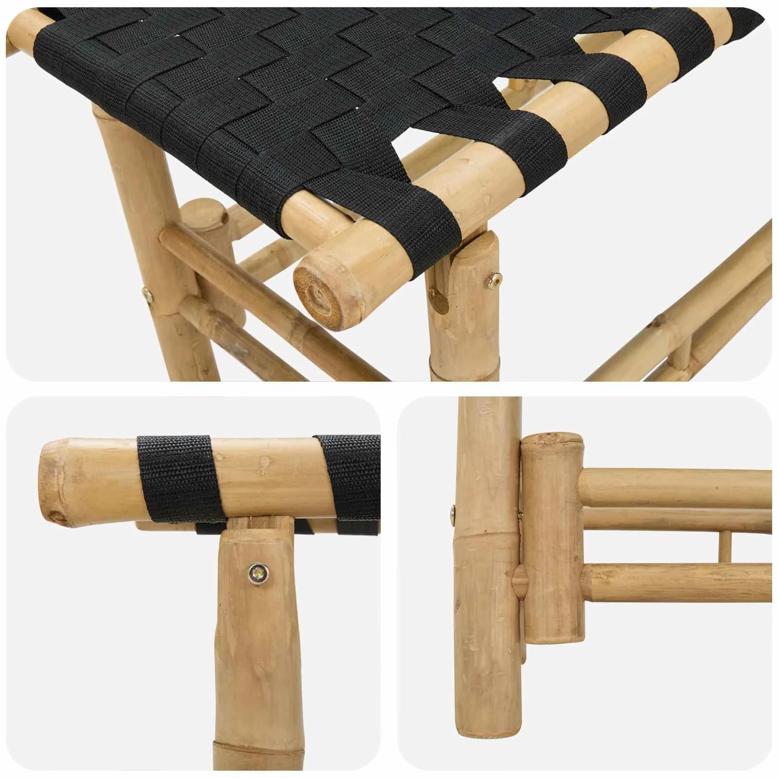 Vrtna klop 80 x 38 x 40 cm Bambus Naravna Pravokotna - slika 5
