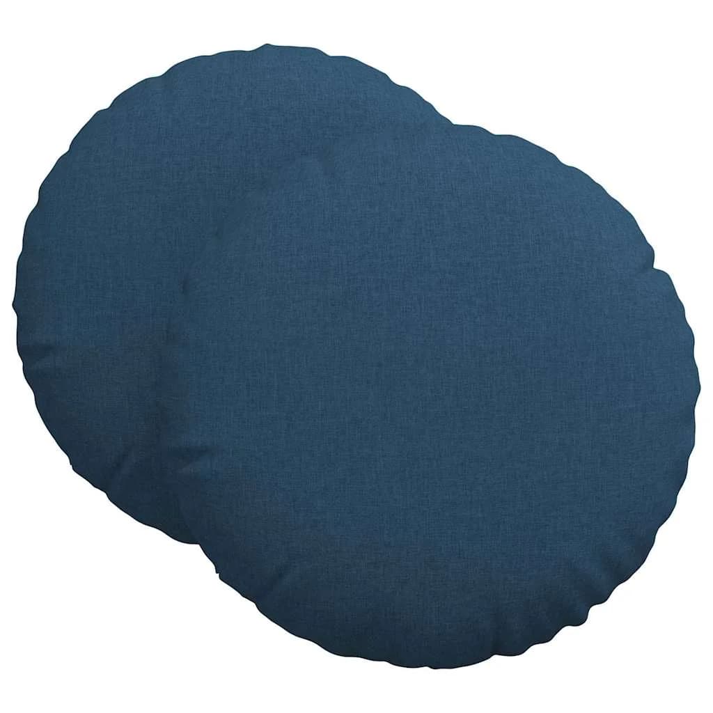 Sedežne blazine 2 kos blago Modra Ø80 x 29 cm - slika 2