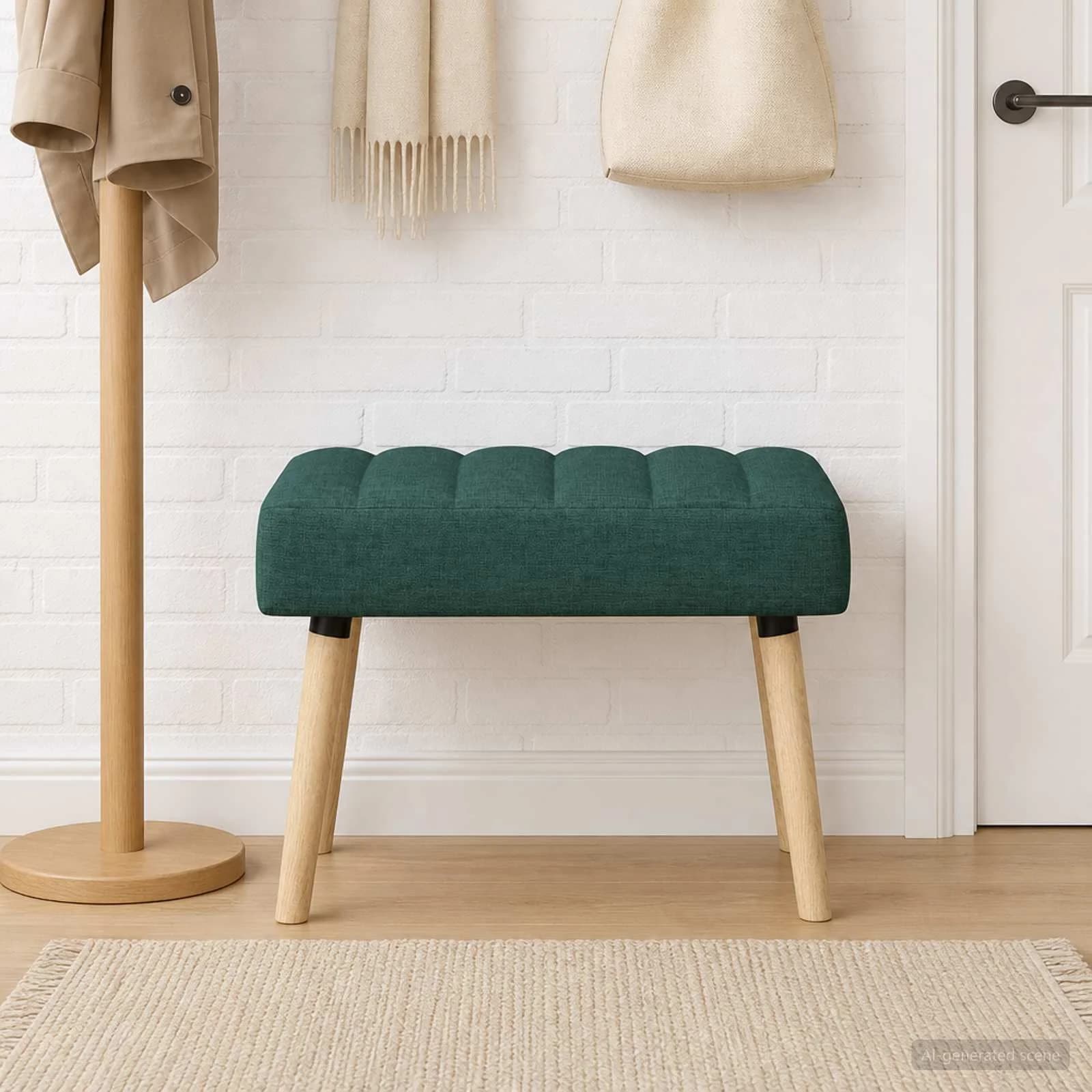 Bench z kanalnim oblazinjenjem Temno zelena 60 x 40 x 45 cm - slika 3