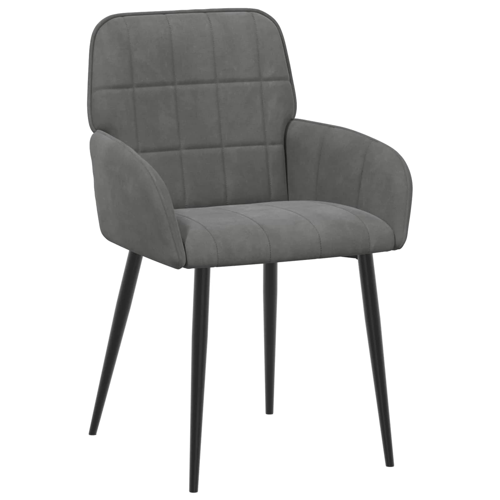 Jedilni stoli 6 kos Žamet Temno siva 57 x 50 x 85 cm - slika 3