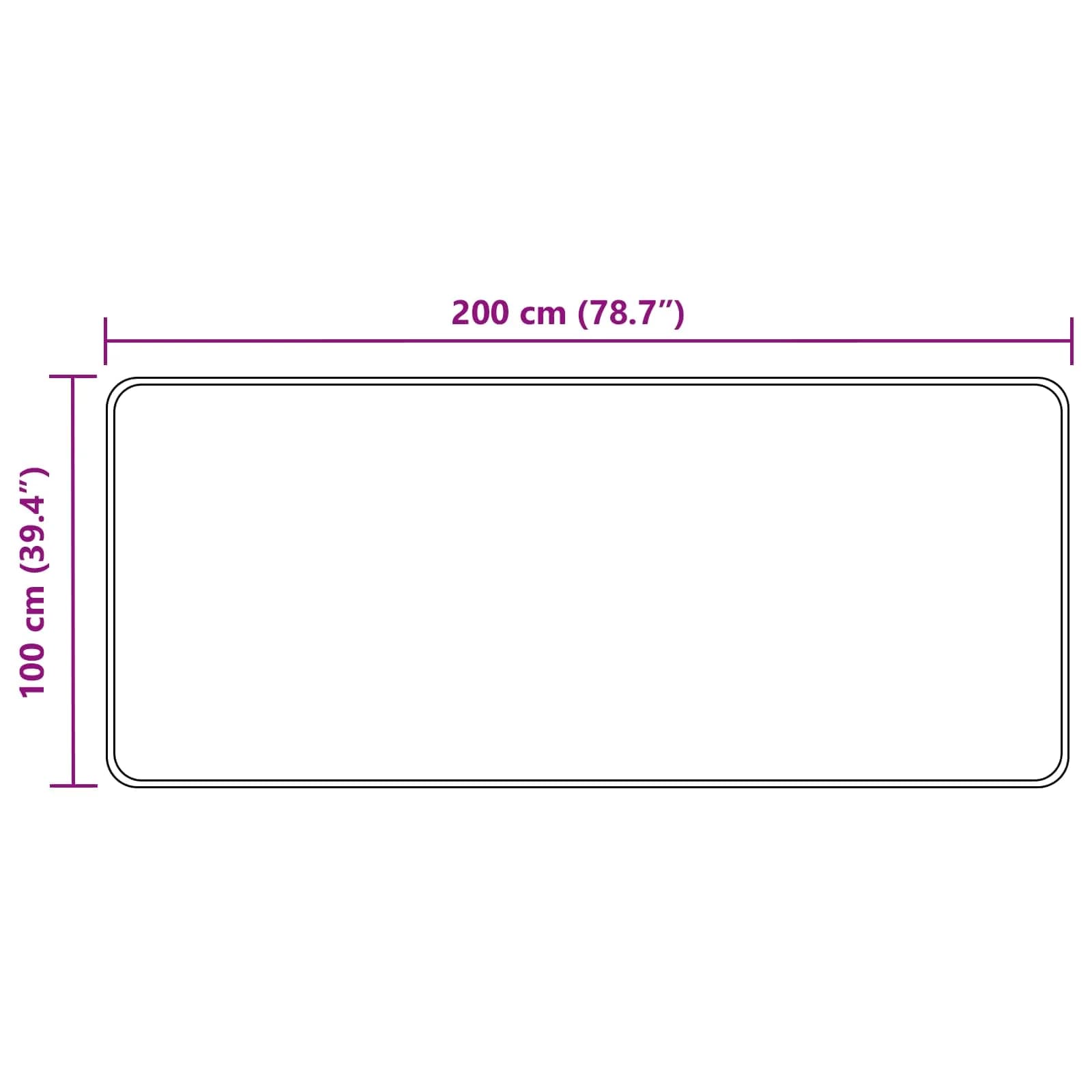 Preproga runner MARSA Rumena 100 x 200 cm Poliester in PVC - slika 7
