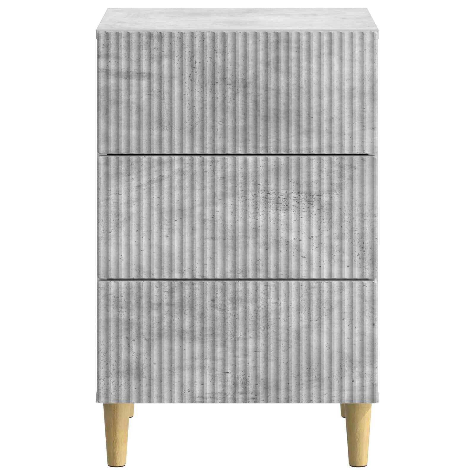 Nočna omarica Betonsko siva 43 x 41 x 66,5 cm Inženirski les - slika 5