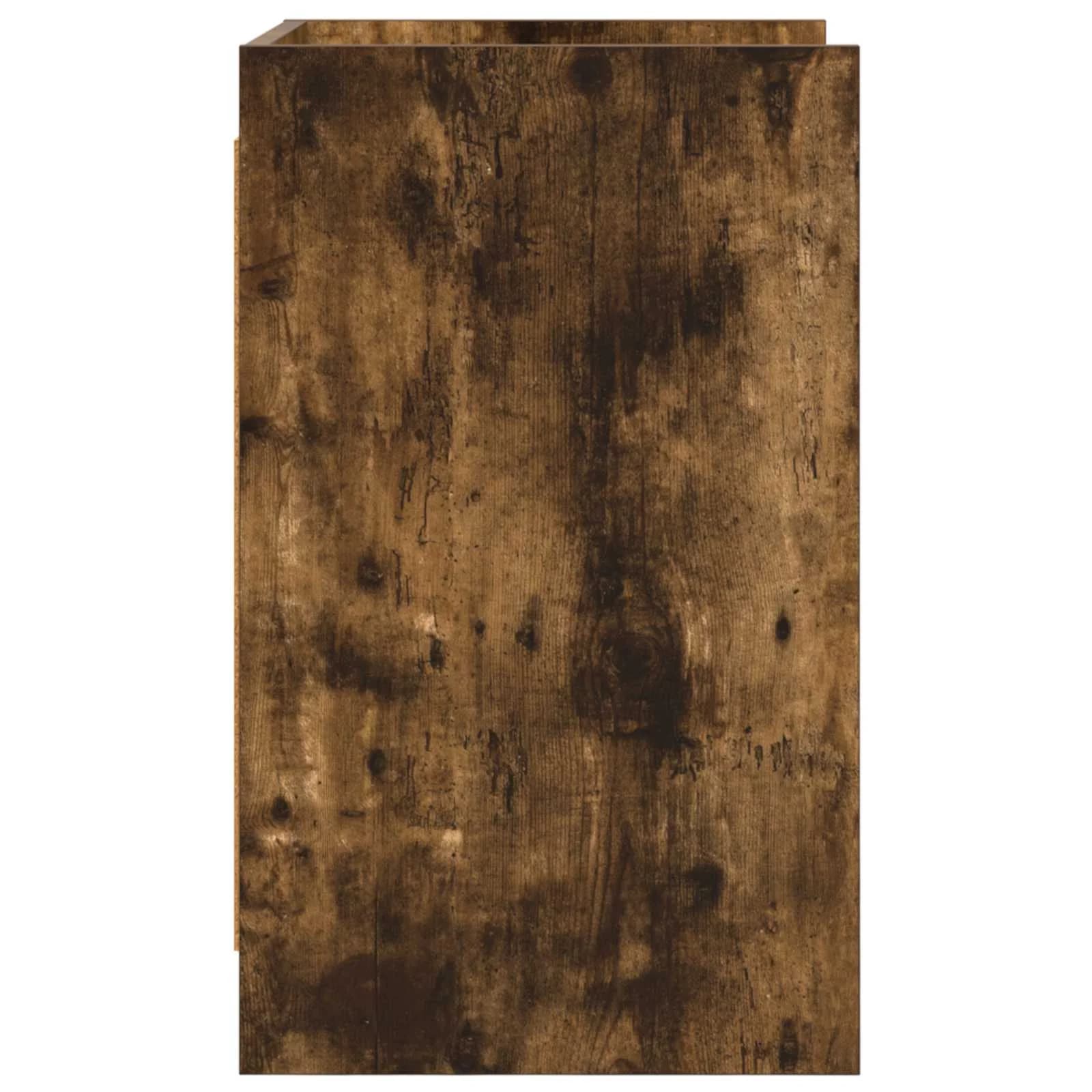 Posteljne mize 2 kos Dimljen hrast 40 x 36 x 60 cm - slika 5