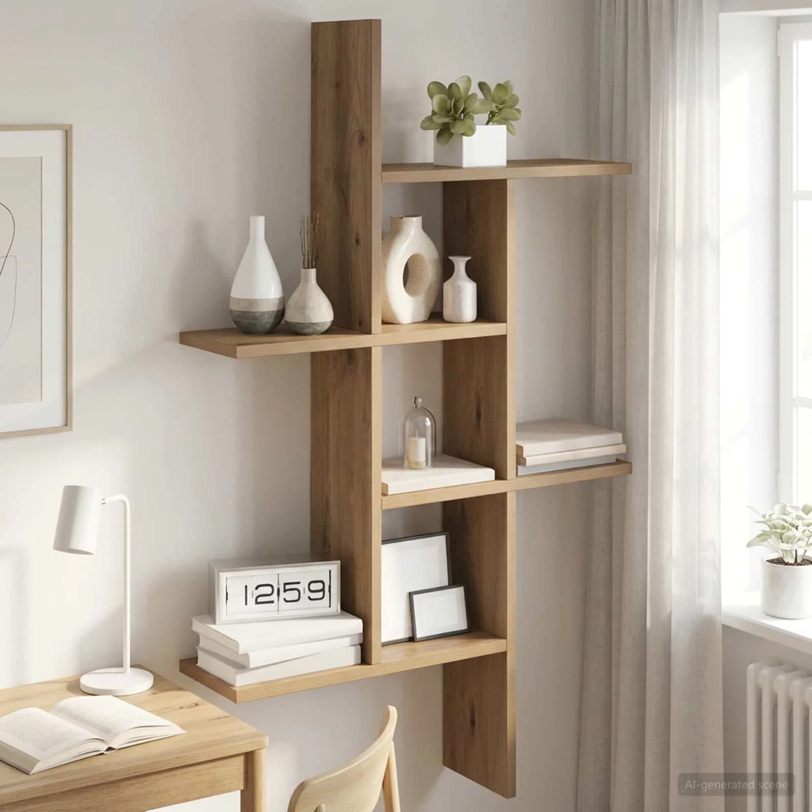 Stenska polica Artisan hrast 61 x 15 x 102 cm Inženirski les