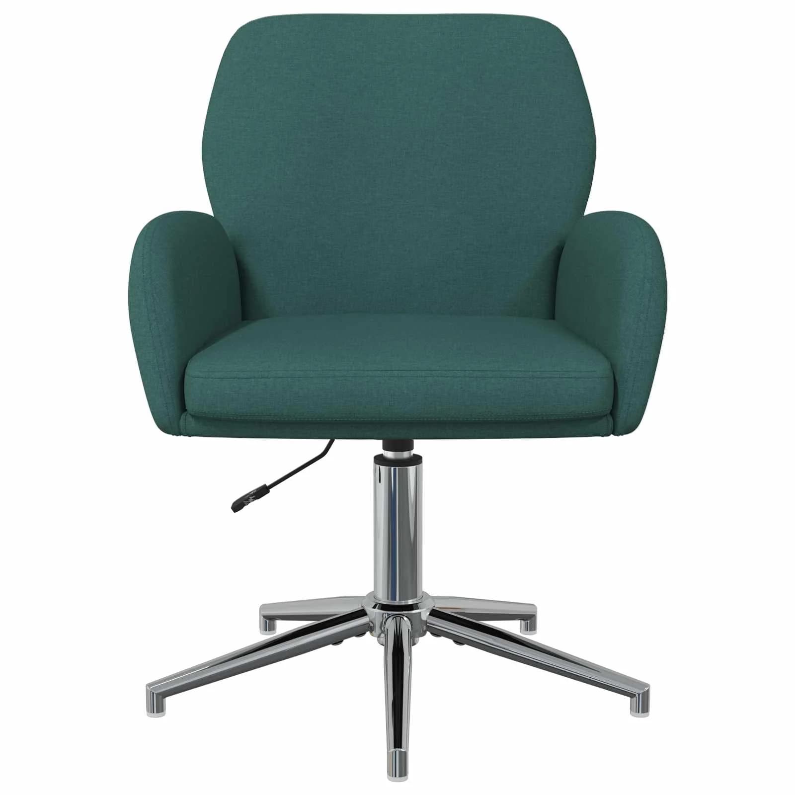 vrtljiva pisarniška stol 54 x 58 x 90 cm Temno zelena Blago - slika 3