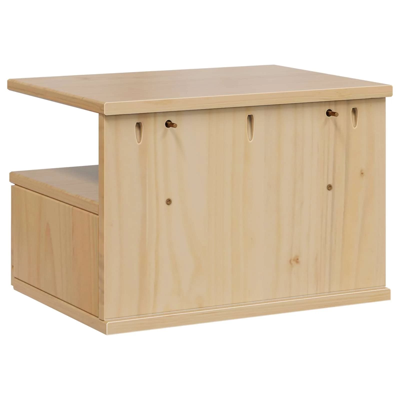 Nočna omarica s predalom HILL Medeno rjava 40 x 31 x 27 cm - slika 7