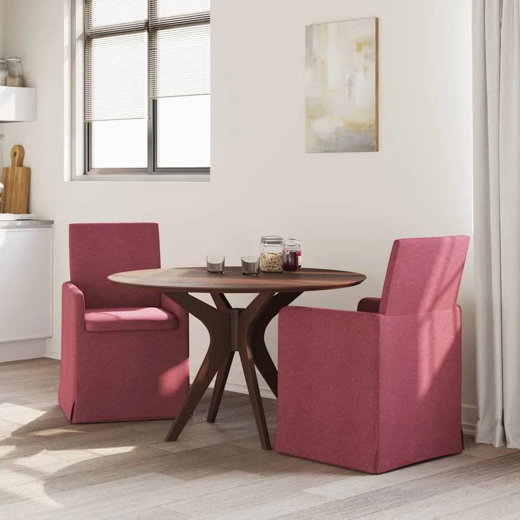 Jedilni stoli 2 kos blago vinsko rdeča 57 x 67 x 95 cm - slika 3