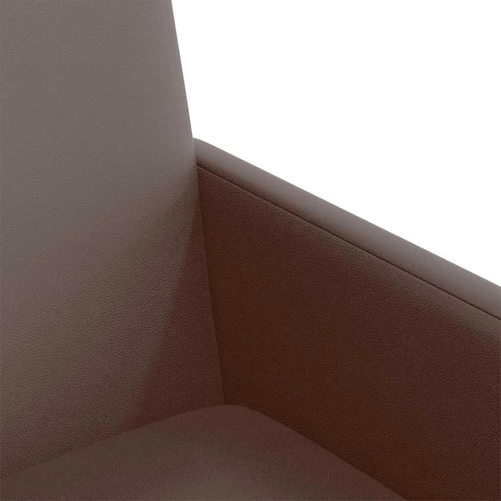 Jedilni stoli s kolesi 2 kos Umetna koža Rjava 57 x 66 x 94 cm - slika 7