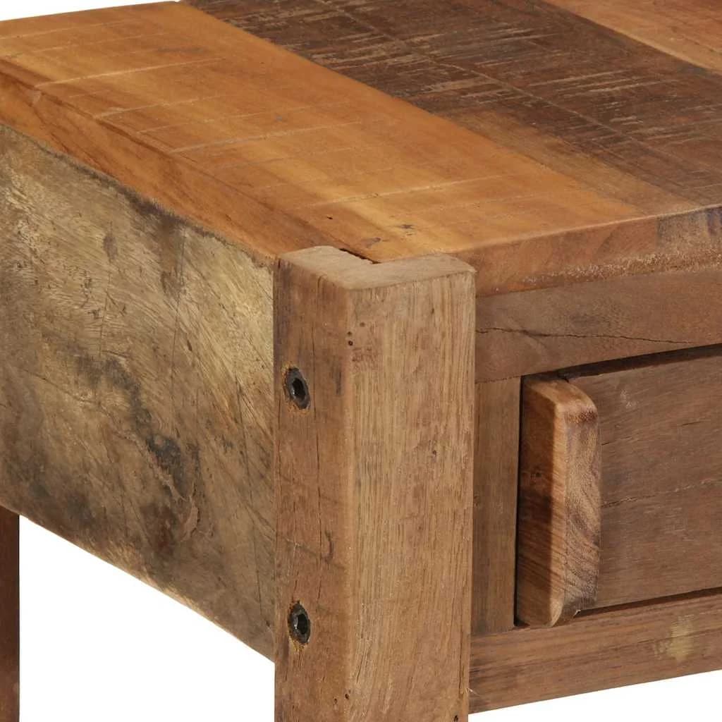 Konzolna miza Rjava 107 x 33 x 76 cm Trdna obnovljena les - slika 9