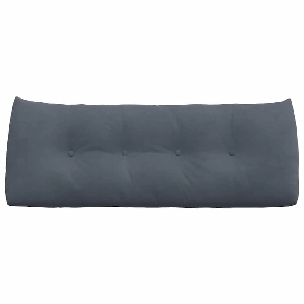 Poglavni vzglavnik Temno siva 120 x 24 x 50 cm Žamet - slika 6