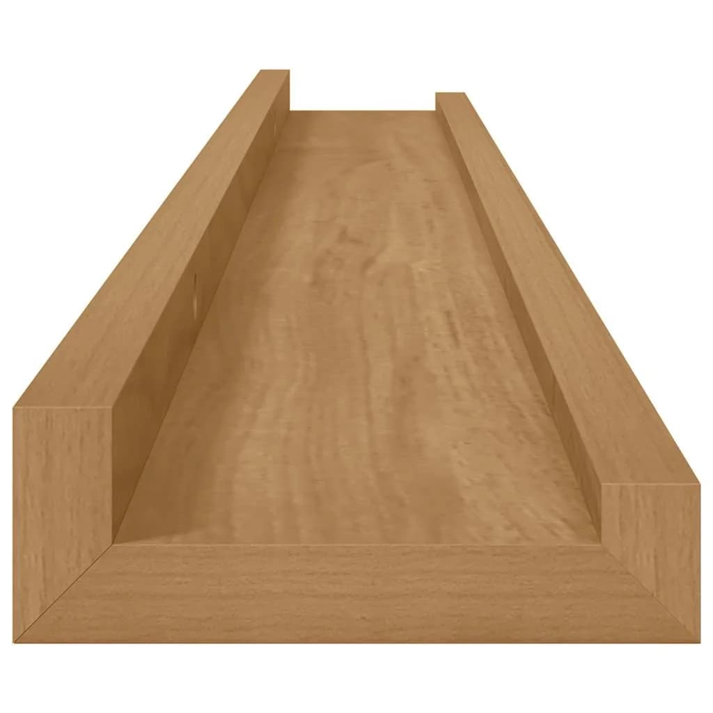Stenska polica Montaža za steno 2 kos Rjava 80 x 9 x 3 cm - slika 8