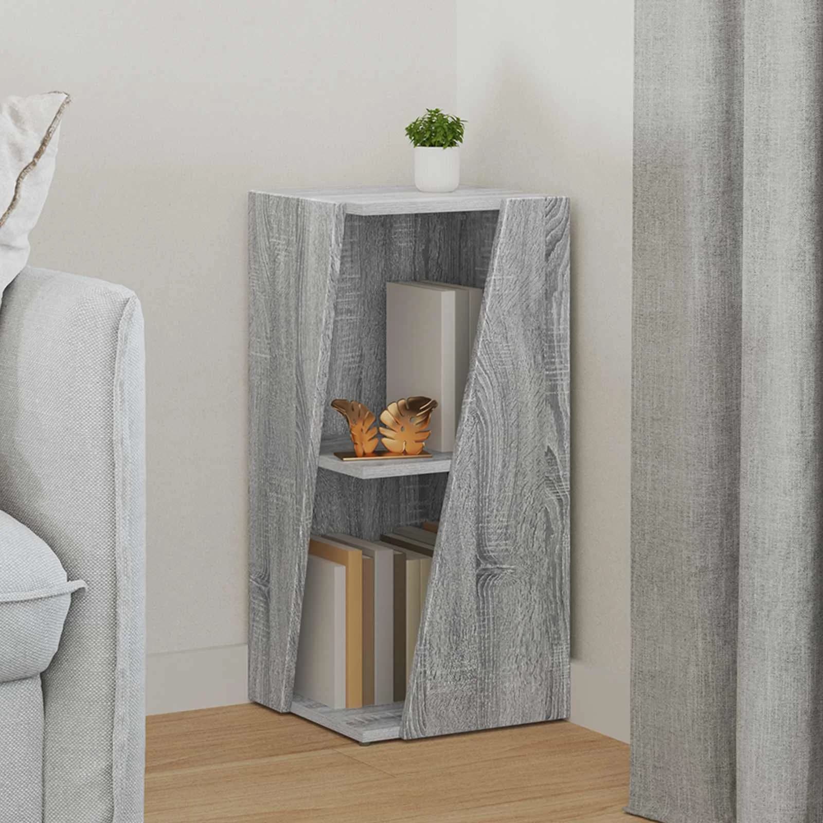 Stranski polic 33 x 32 x 70,5 cm Inženirski les Siva Sonoma