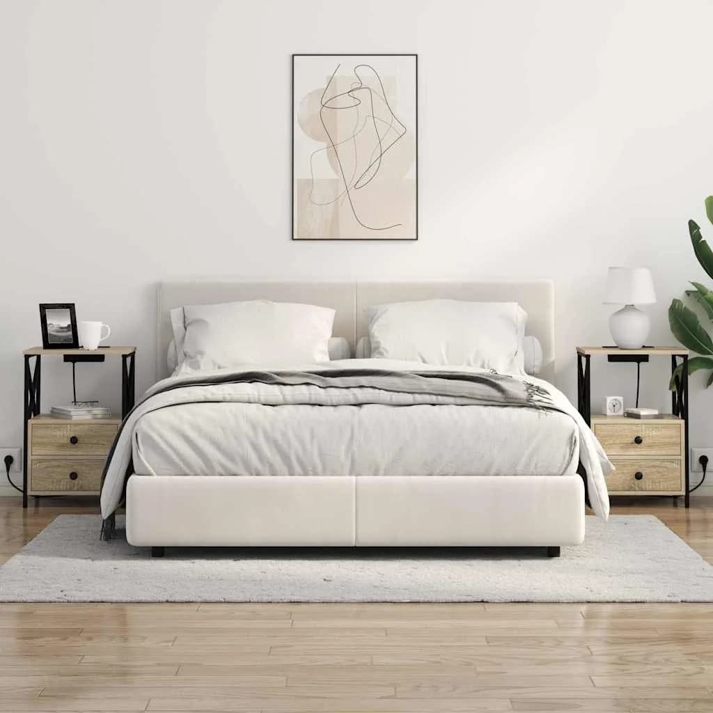 Nočna omarica 2 kos Sonoma hrast 40 x 31 x 60 cm Inženirski les - slika 4