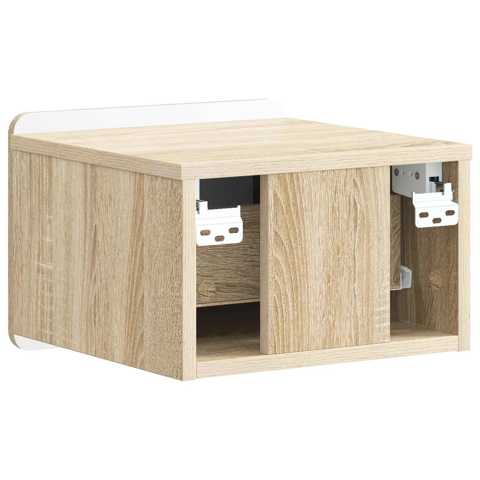 Stenski nočni omarici s predalom Sonoma hrast 33 x 34,5 x 24 cm - slika 7