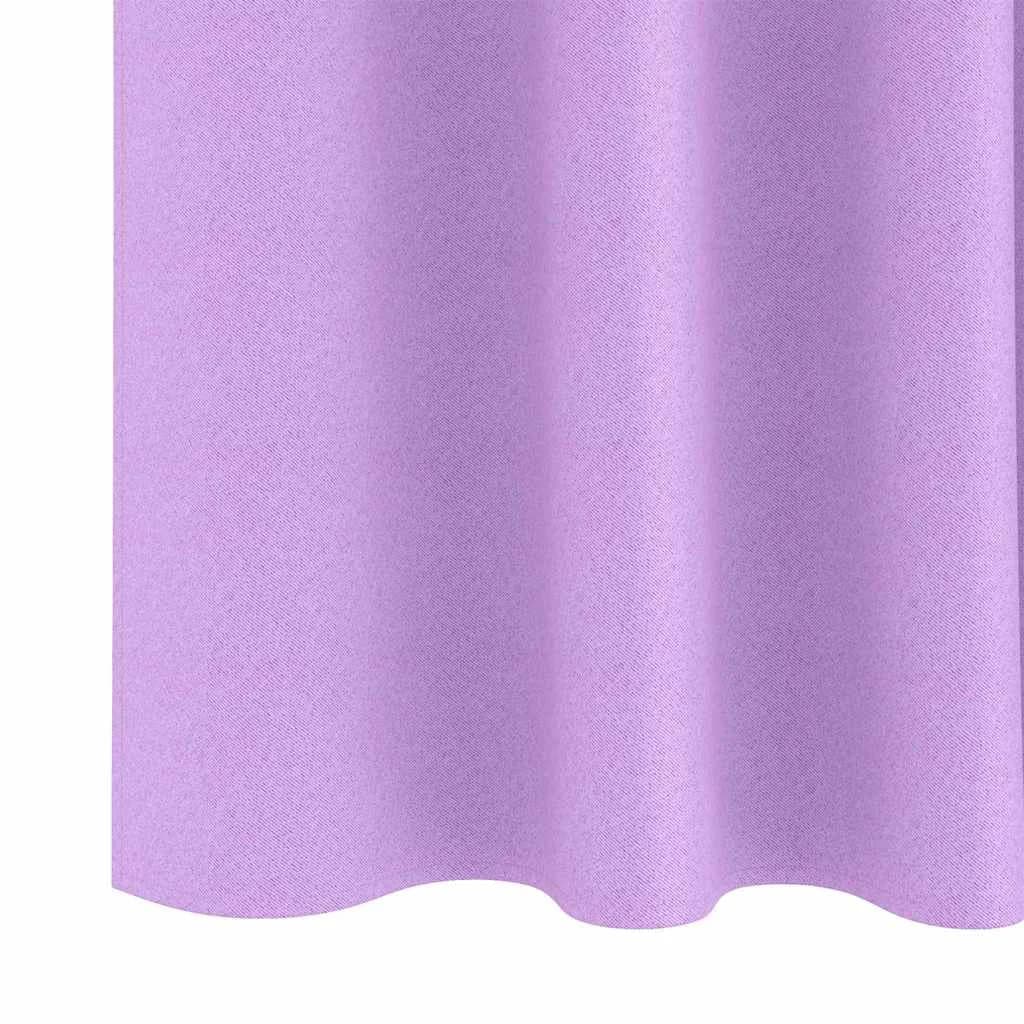 Zavese za zatemnitev z obroči 2 kos Vijolična 260 x 140 cm - slika 6