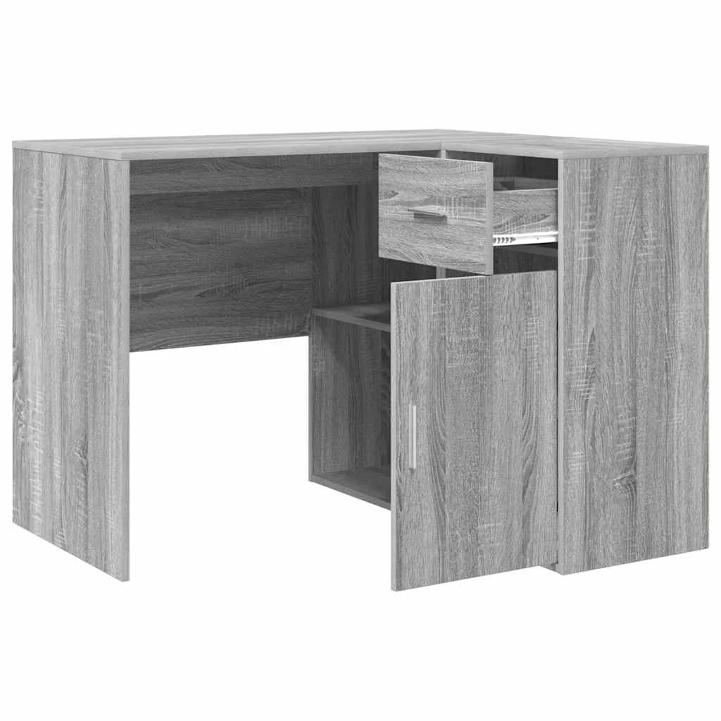 Kotniška miza s predalom Siva Sonoma 102 x 88 x 75 cm - slika 7