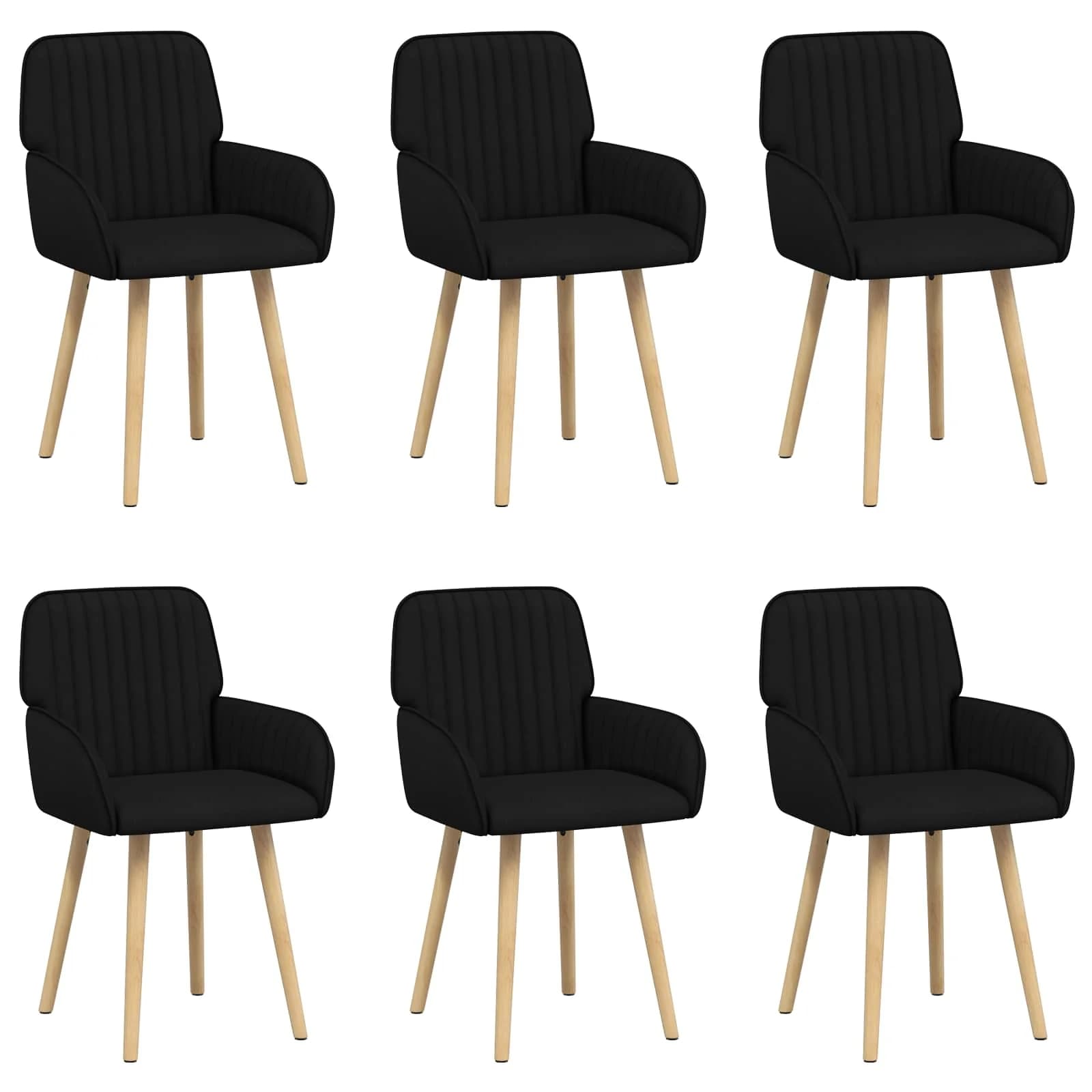 Jedilni stoli 6 kos Blago Črna 56,5 x 50 x 87,5 cm - slika 2