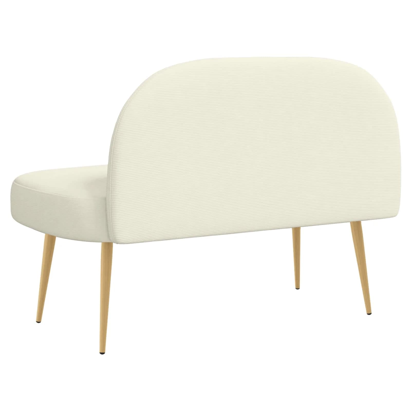 Oblazinjena klop z naslonom Krem 110 x 60 x 76 cm - slika 4